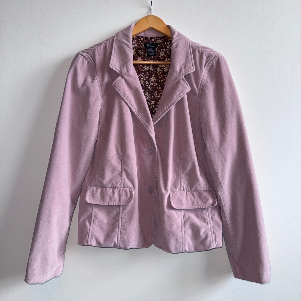New Frontier Corduroy Blazer Lavender Size Large Y2K Academia Coastal Cowgirl